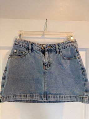 Princess Polly Light Blue Denim Mini Skirt